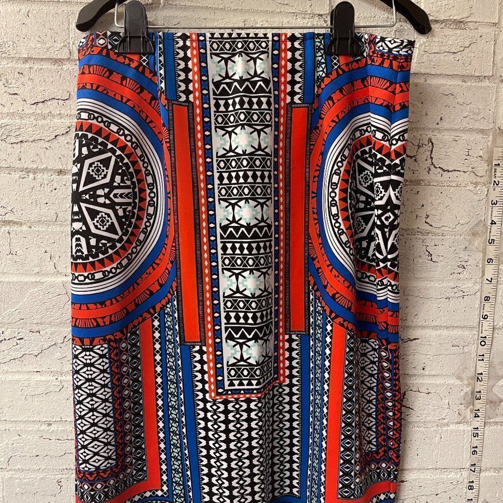 Valerie Stevens Multicolor Pencil Stretch Skirt Large